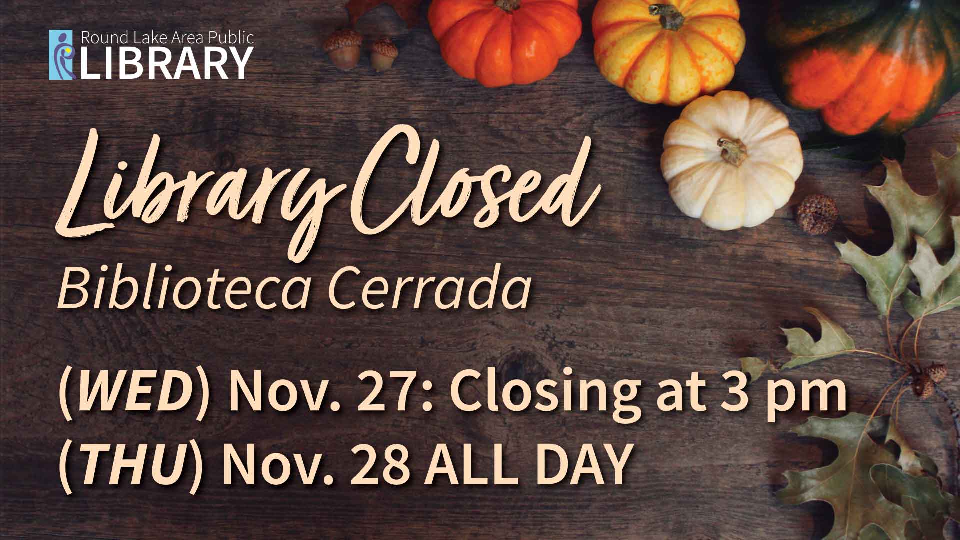 Thanksgiving Closing